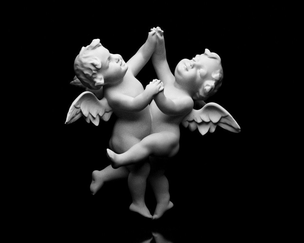 001521 Heavenly Melodies Angels in Embrace 3D print model_17
