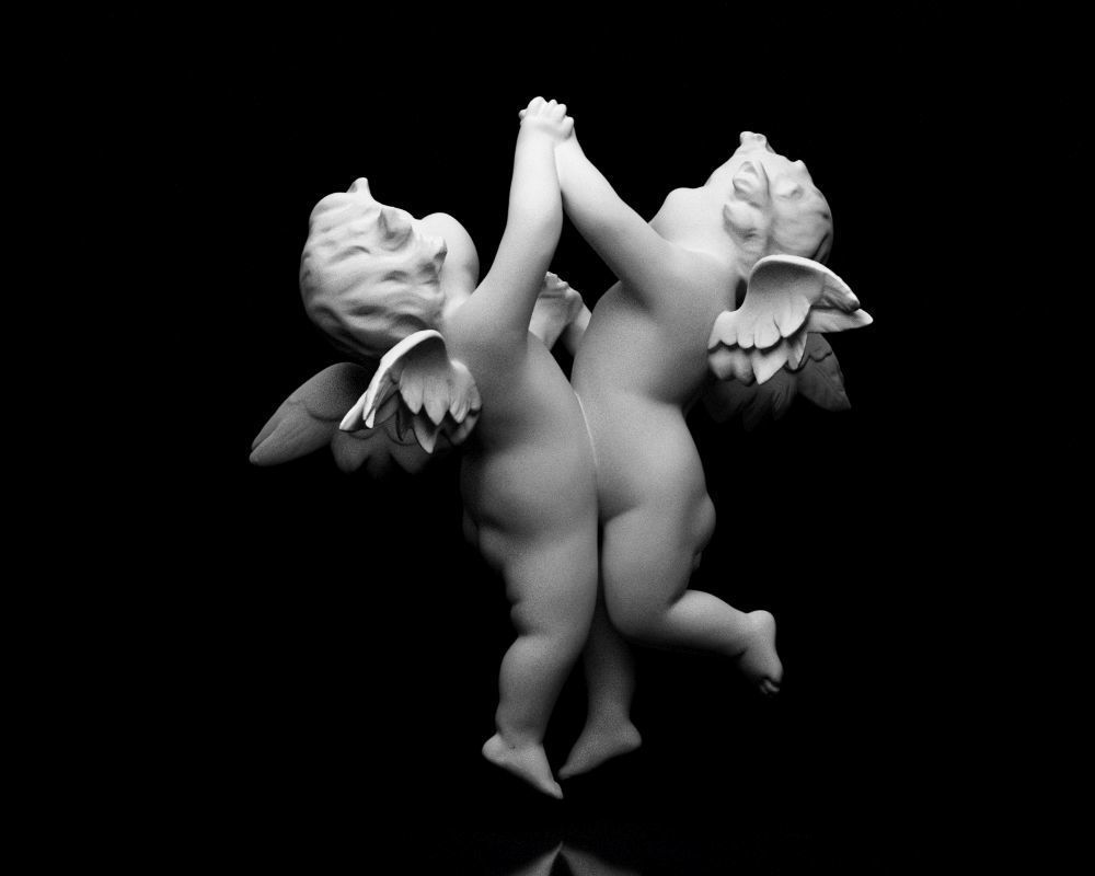 001521 Heavenly Melodies Angels in Embrace 3D print model_13