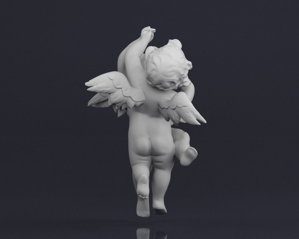 001521 Heavenly Melodies Angels in Embrace 3D print model_2