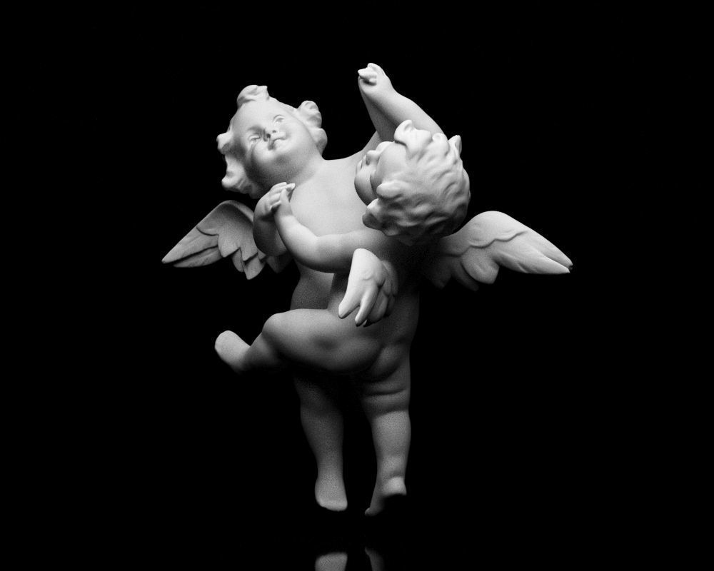 001521 Heavenly Melodies Angels in Embrace 3D print model_15