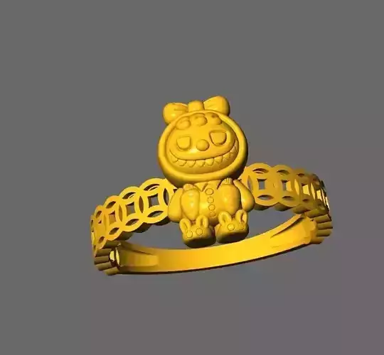 COIN RINGS LABUBU TOY CUTE N07