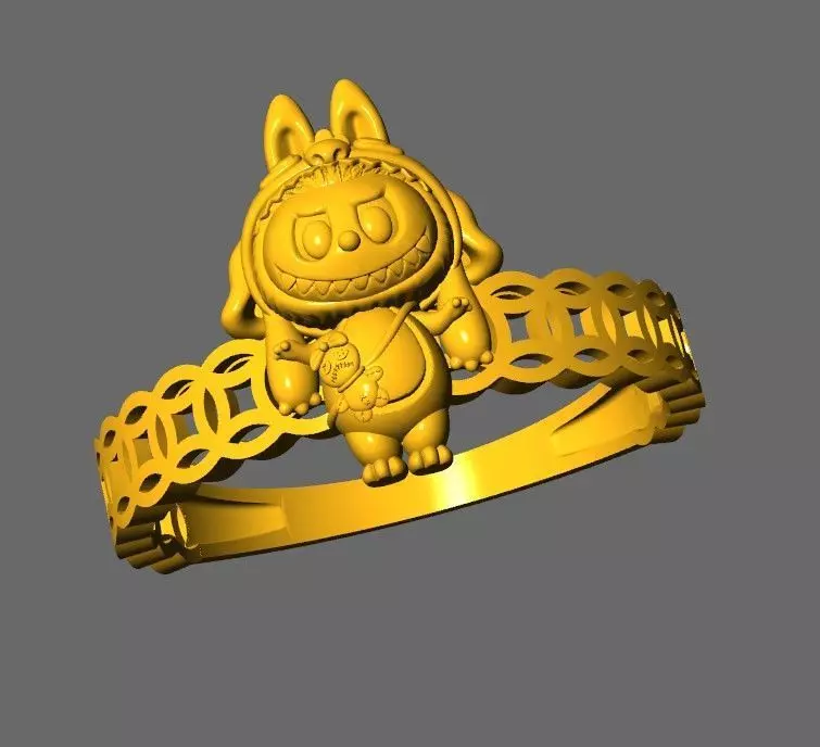 COIN RINGS LABUBU TOY CUTE N09 3D print model