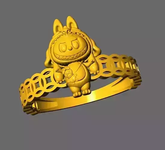 COIN RINGS LABUBU TOY CUTE N09