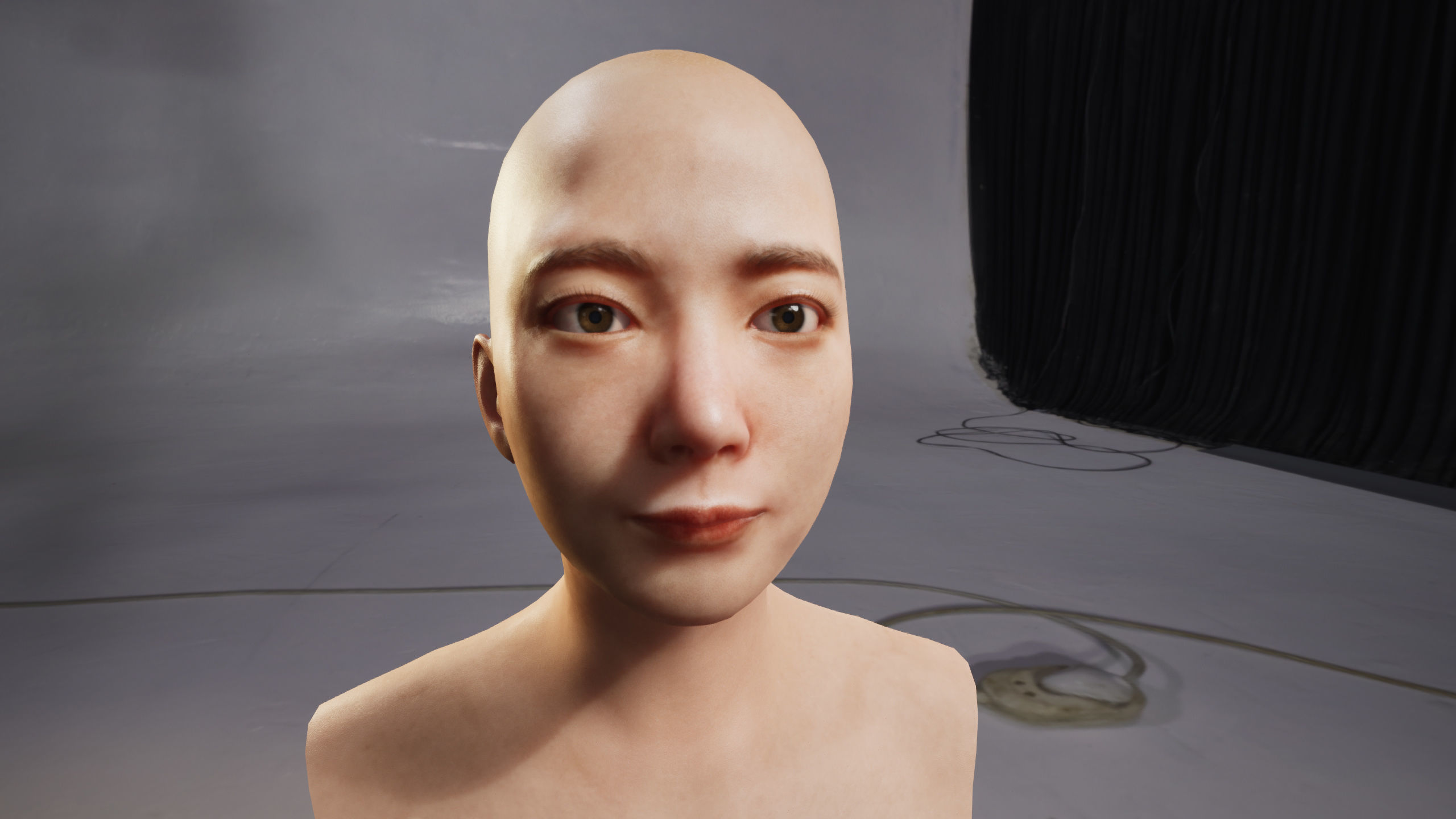 Modular Character - Asian Business Woman - FM2 Low-poly 3D model_7