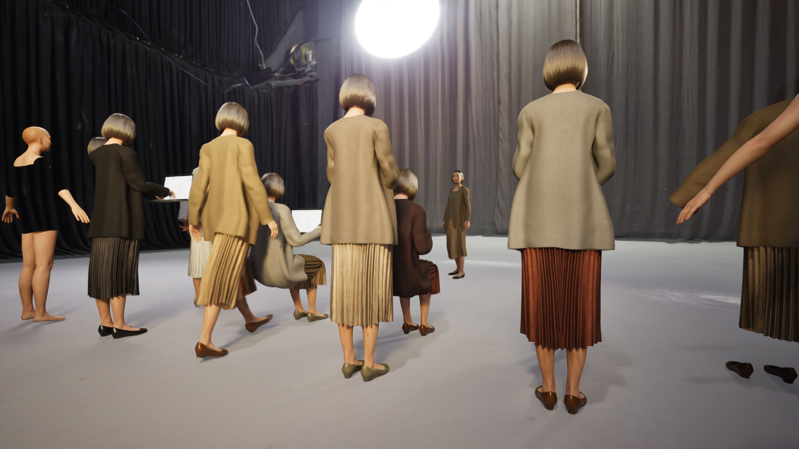 Modular Character - Asian Business Woman - FM2 Low-poly 3D model_6