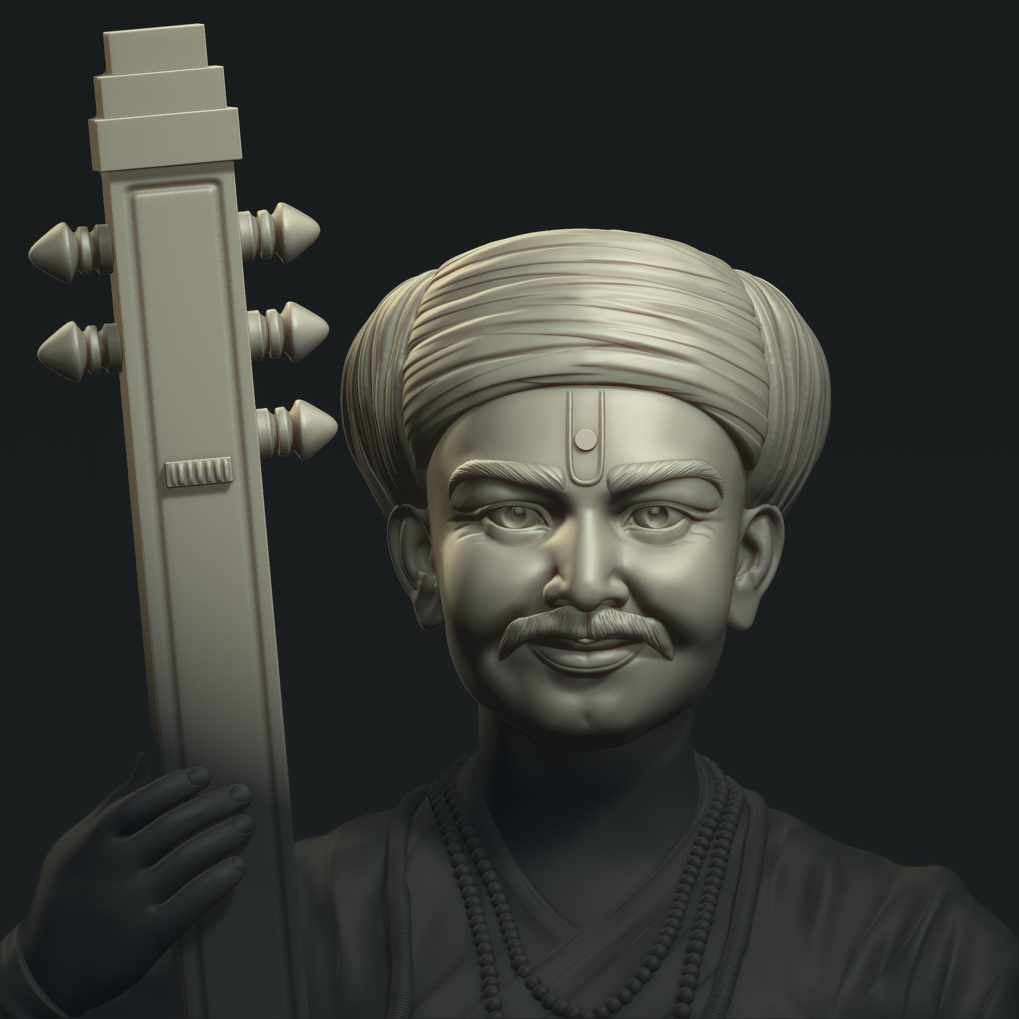 Sant Tukaram Maharaj 3D print model_6