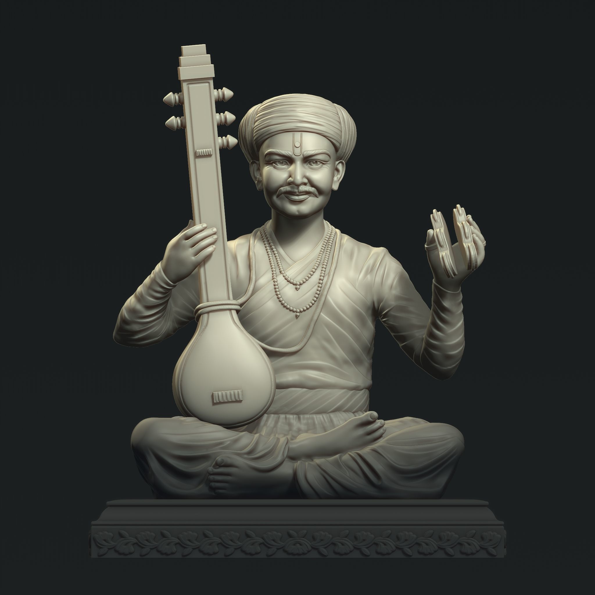 Sant Tukaram Maharaj 3D print model_2
