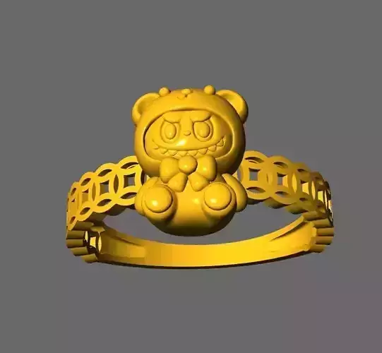 COIN RINGS LABUBU TOY CUTE N10