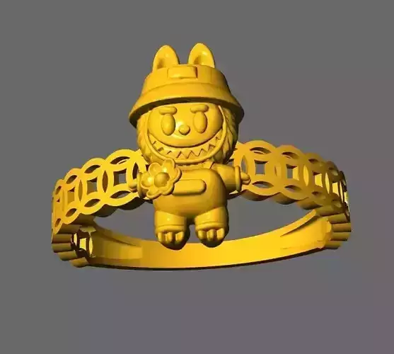 COIN RINGS LABUBU TOY CUTE N11