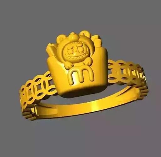 COIN RINGS LABUBU TOY CUTE N13