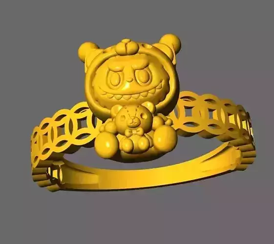 COIN RINGS LABUBU TOY CUTE N014