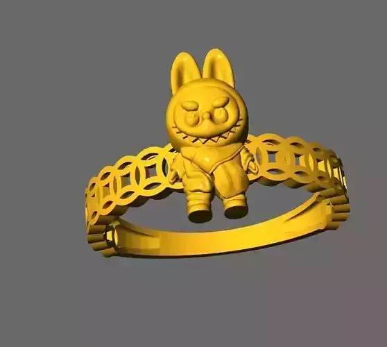 COIN RINGS LABUBU TOY CUTE N15