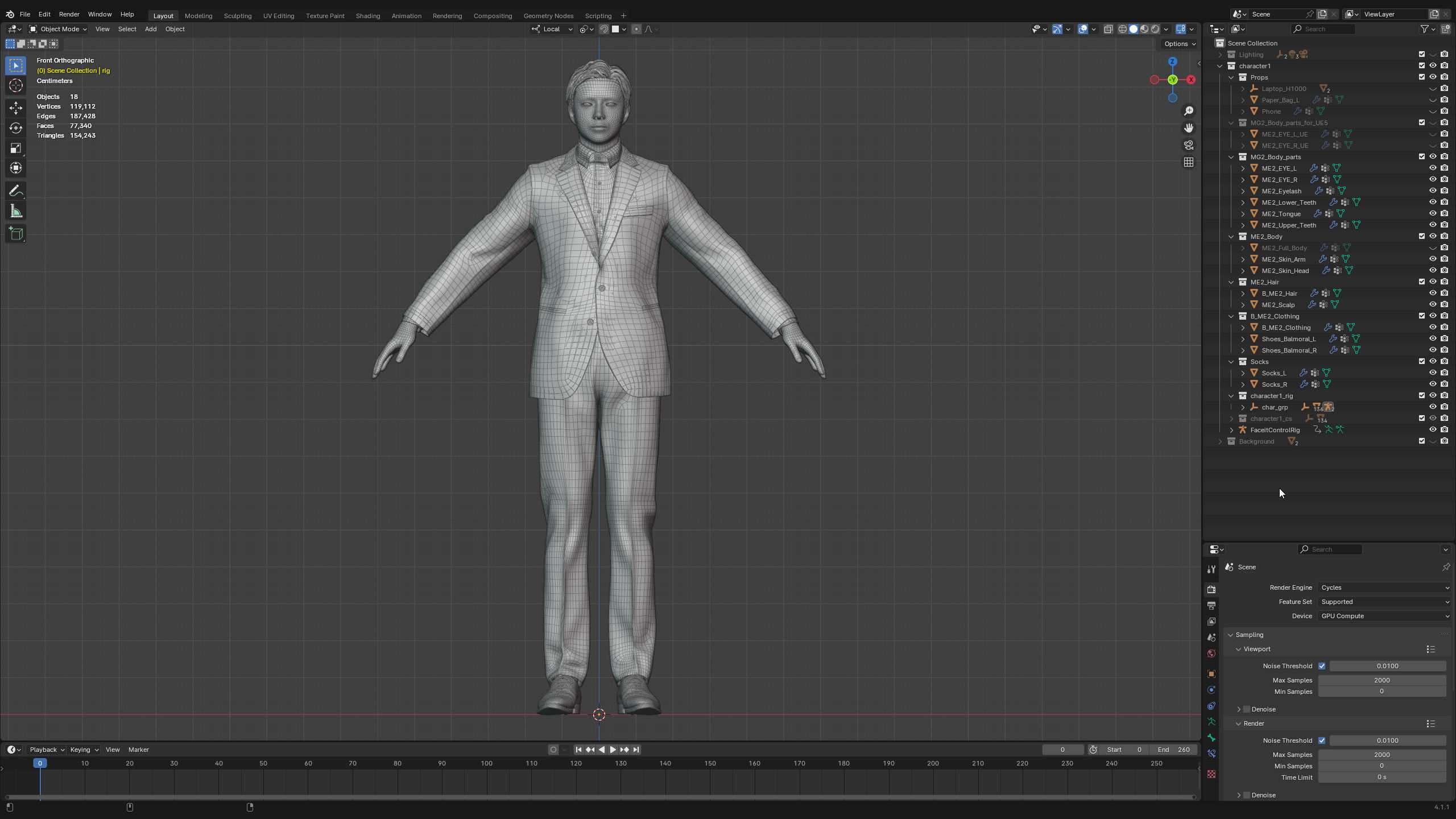 Modular Character - Asian Business Man - ME2 Low-poly 3D model_14