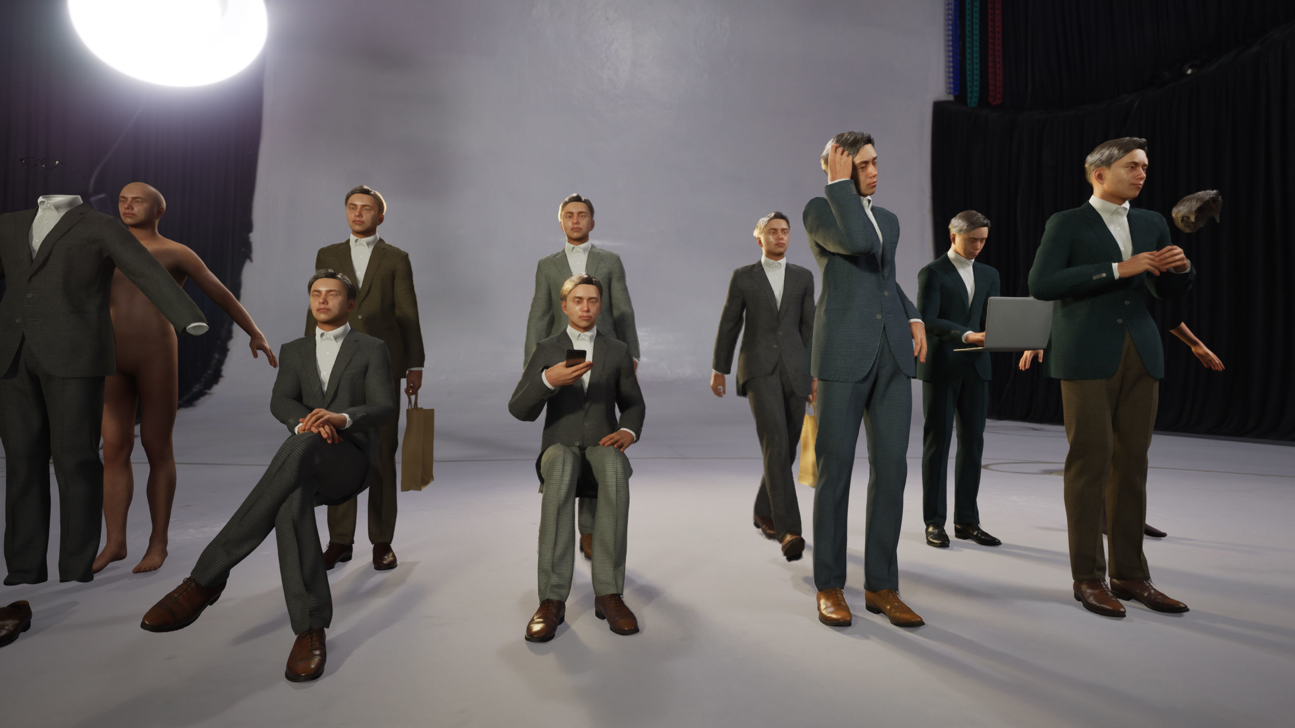 Modular Character - Asian Business Man - ME2 Low-poly 3D model_8