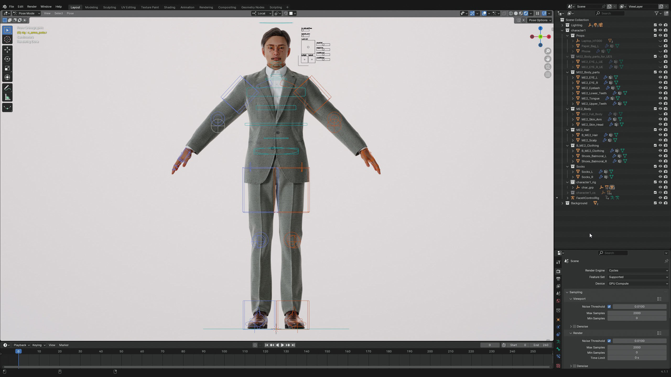 Modular Character - Asian Business Man - ME2 Low-poly 3D model_13