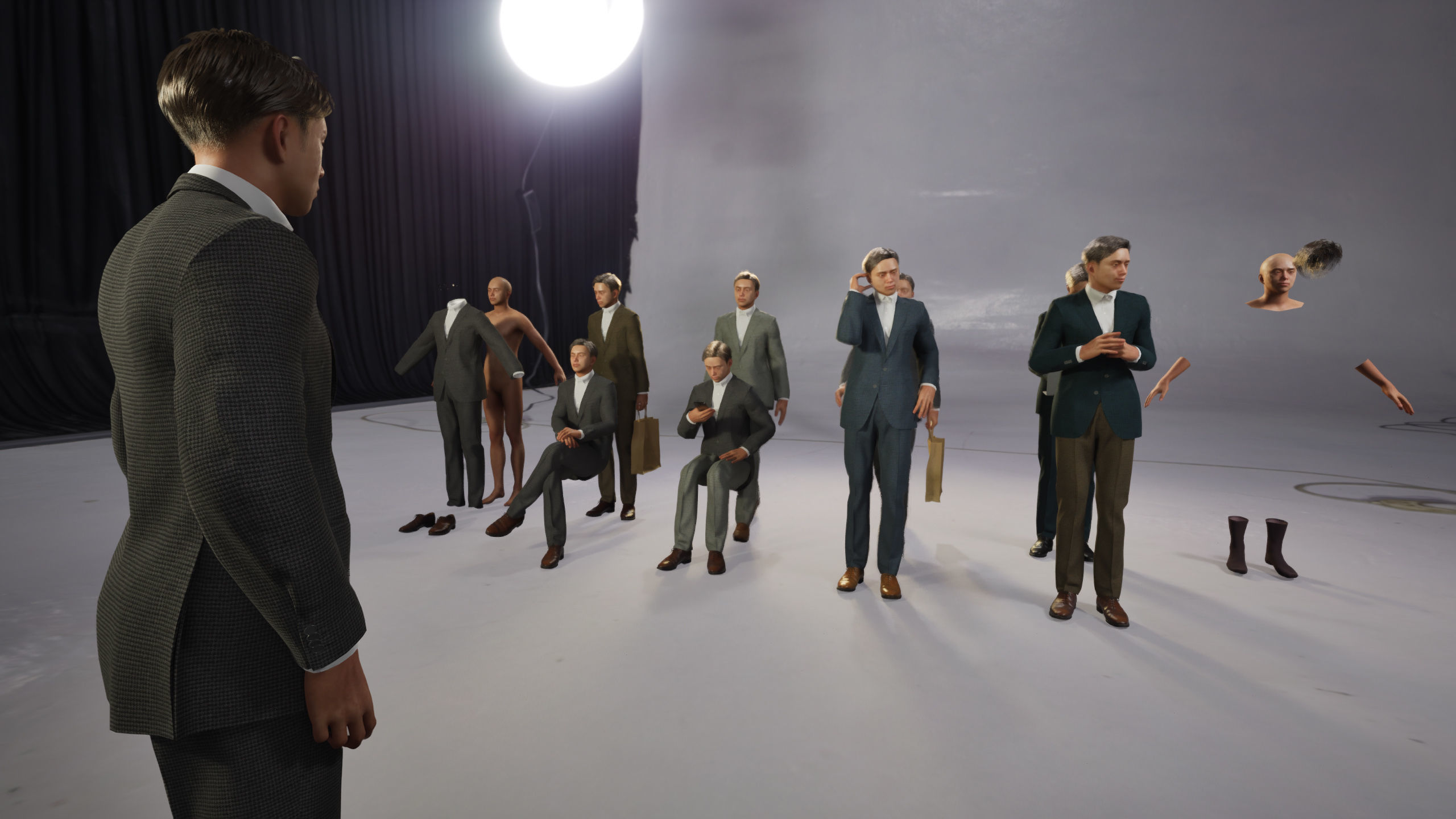 Modular Character - Asian Business Man - ME2 Low-poly 3D model_2