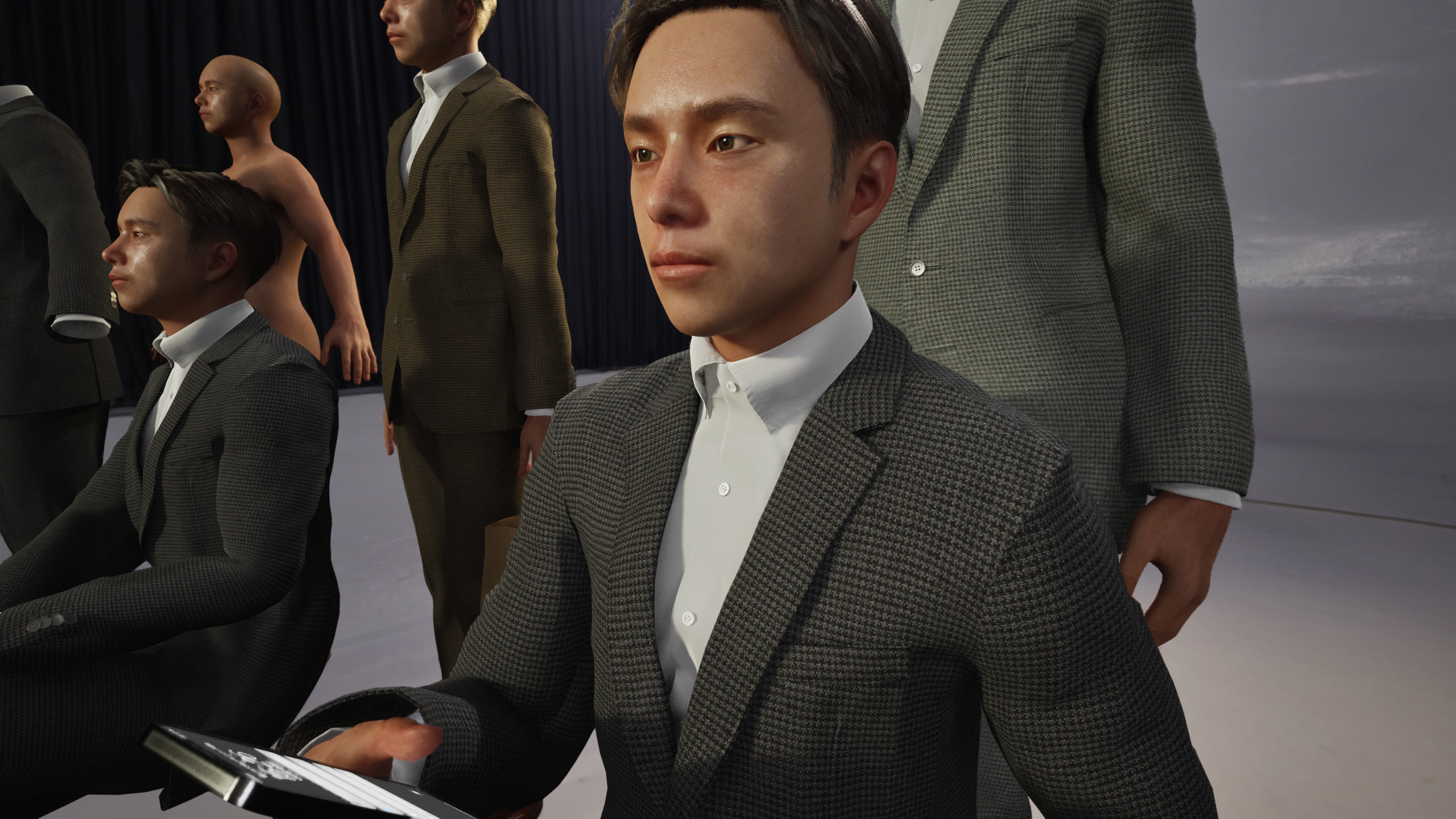 Modular Character - Asian Business Man - ME2 Low-poly 3D model_5