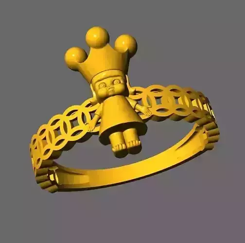 COIN RINGS LABUBU TOY CUTE N18