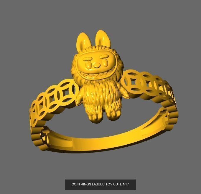 COIN RINGS LABUBU TOY CUTE COMBO 18 MODELS 3D Model Collection_20