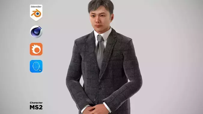 Modular Character - Asian Business Man - MS2