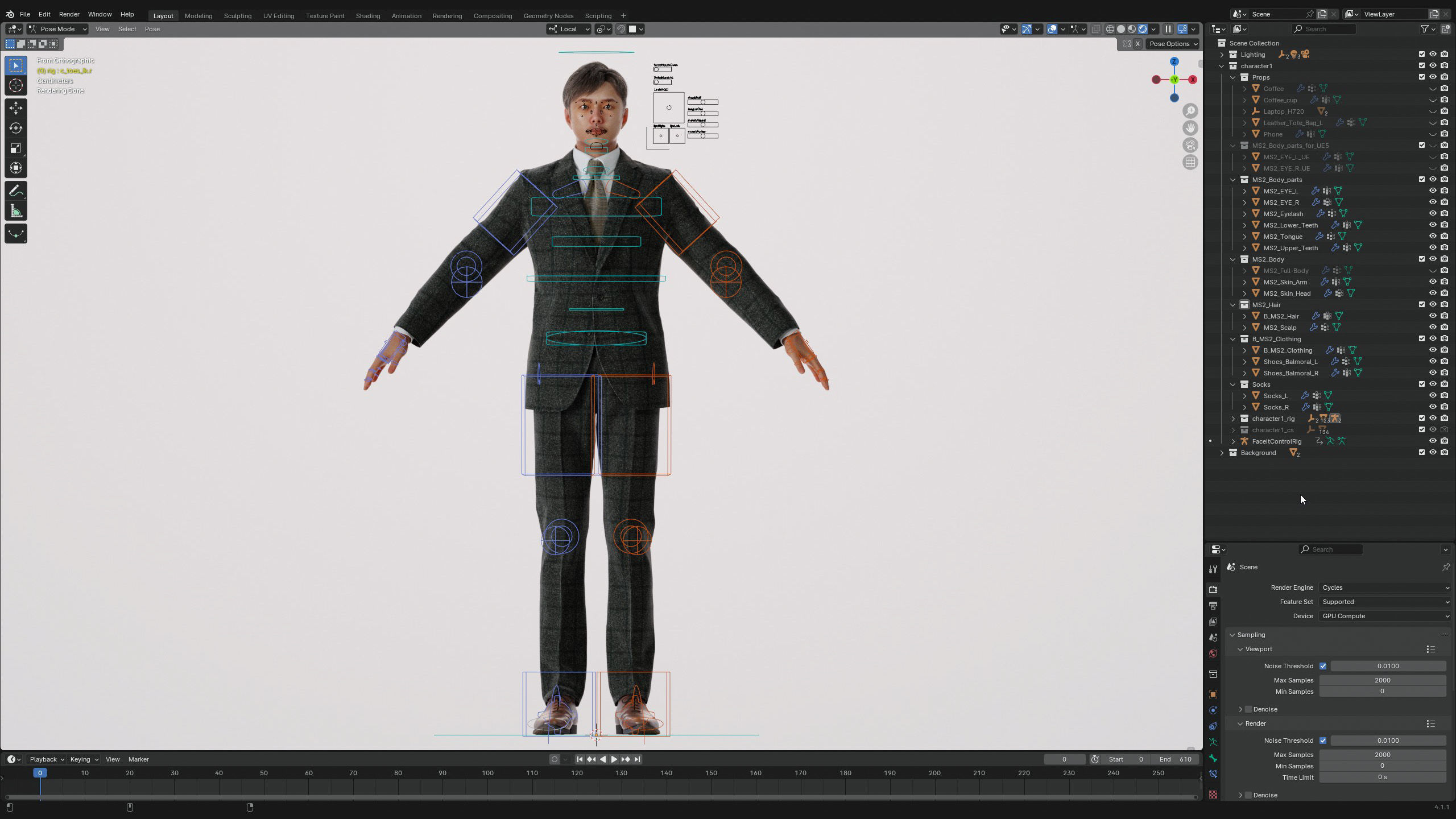 Modular Character - Asian Business Man - MS2 Low-poly 3D model_15