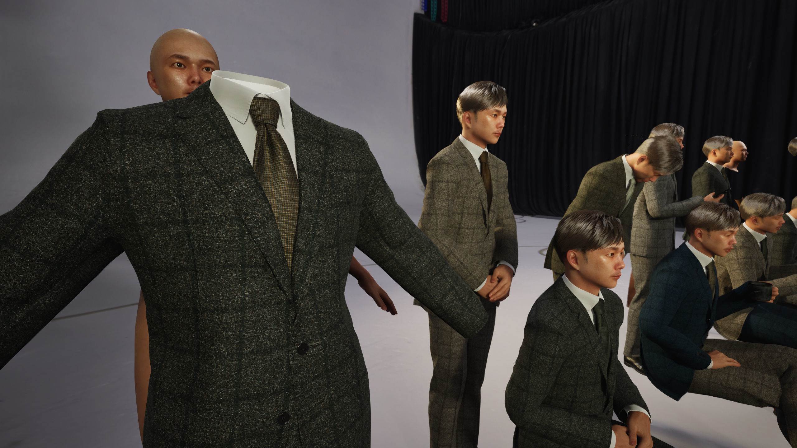 Modular Character - Asian Business Man - MS2 Low-poly 3D model_13