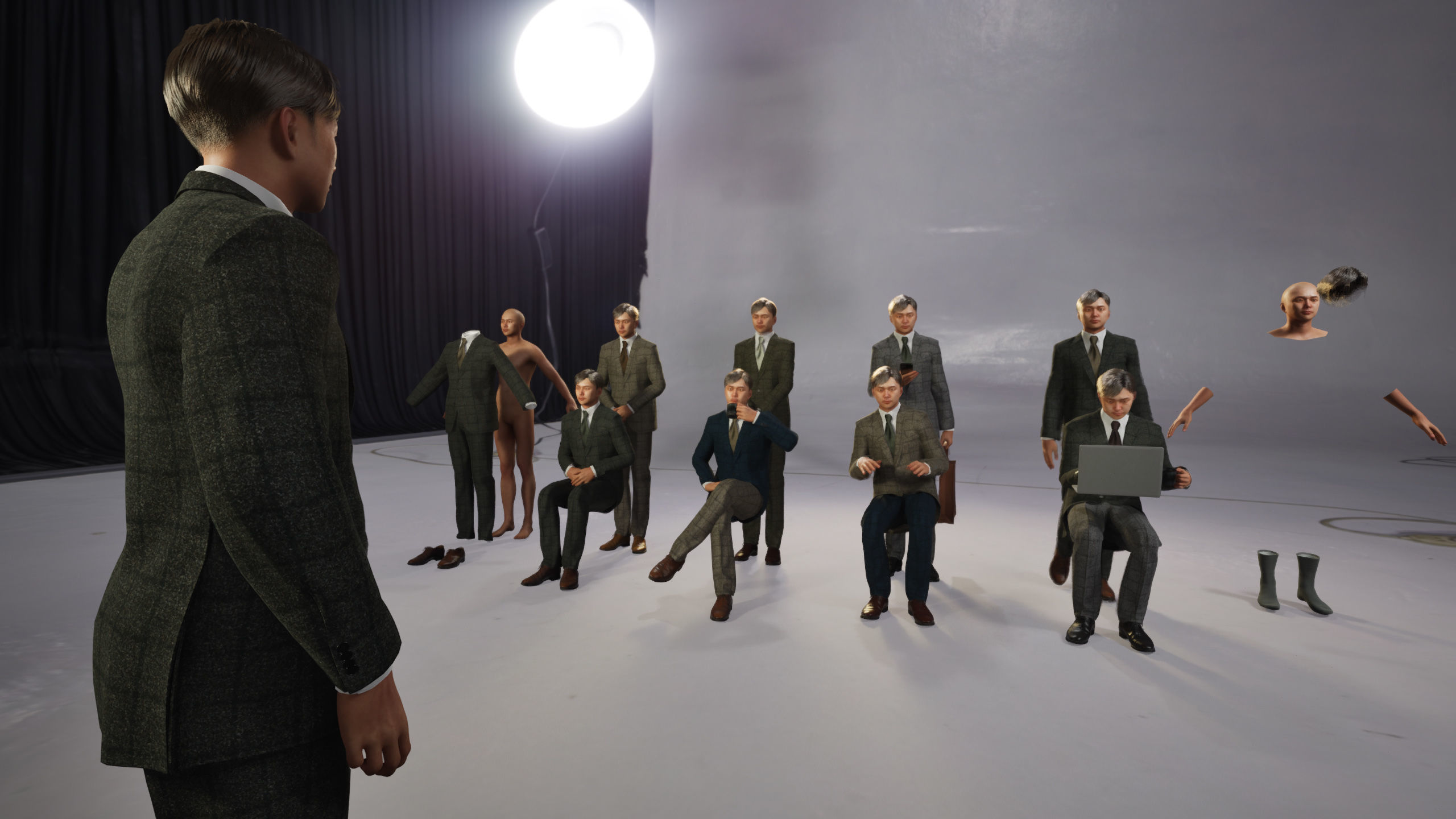 Modular Character - Asian Business Man - MS2 Low-poly 3D model_2