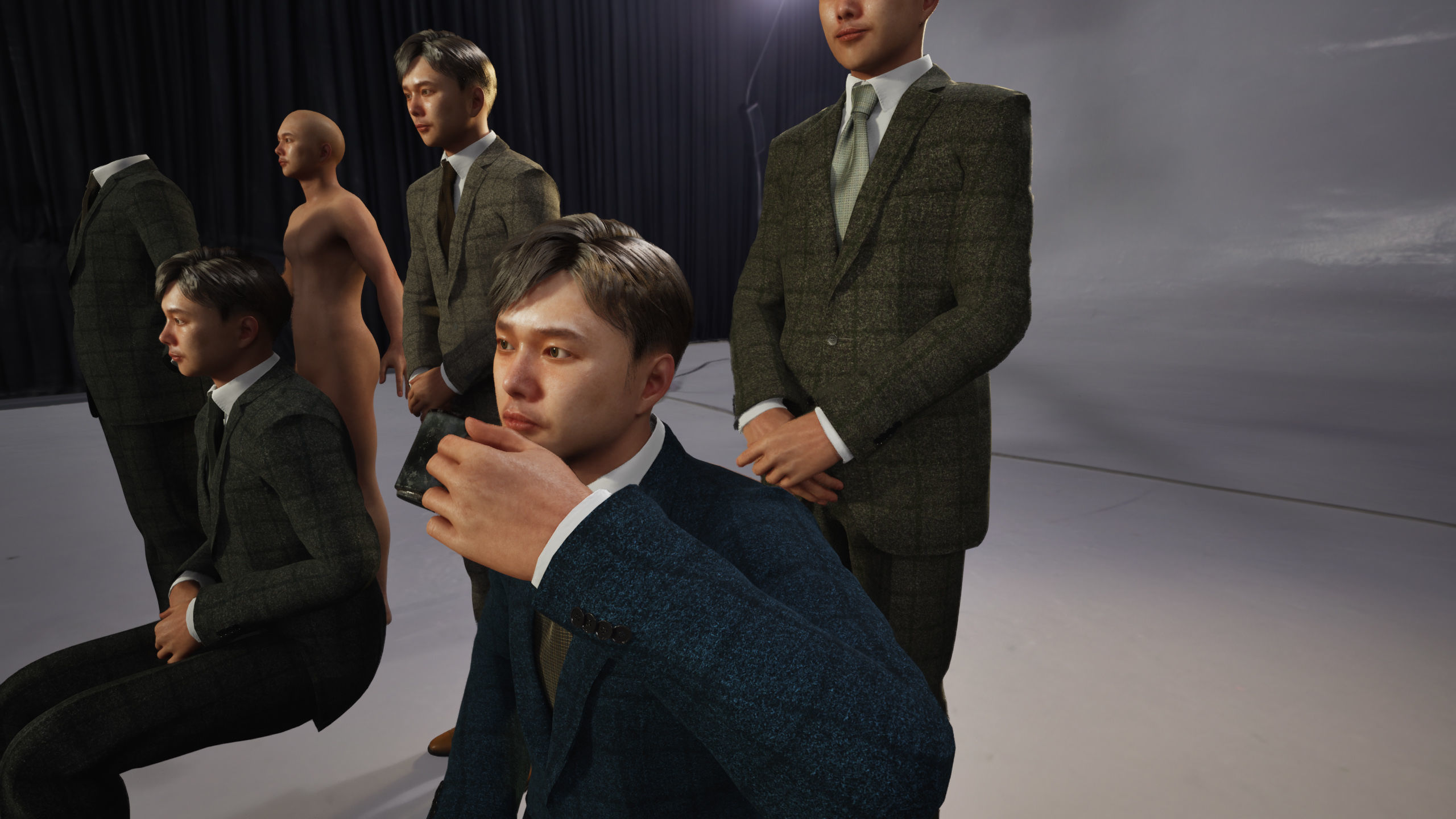 Modular Character - Asian Business Man - MS2 Low-poly 3D model_11