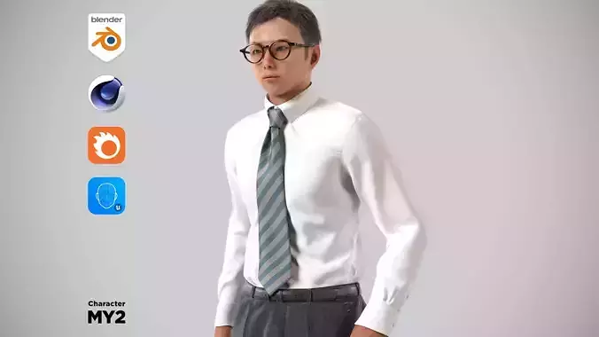 Modular Character - Asian Business Man - MY2