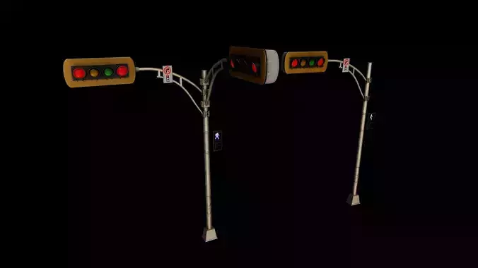 Street  Traffic Signal Lights 