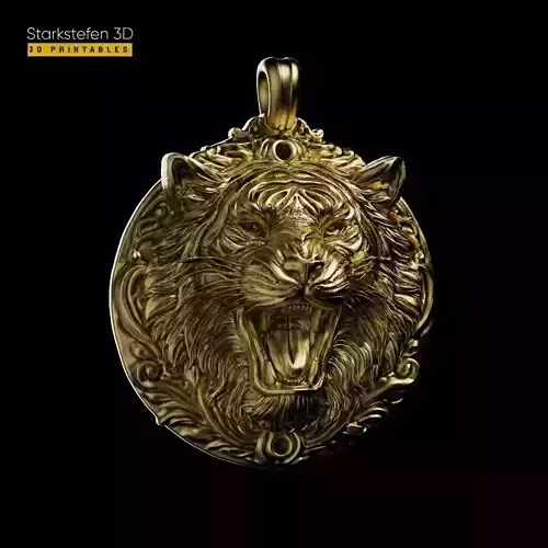 Tiger Pendant Design for 3D Printing