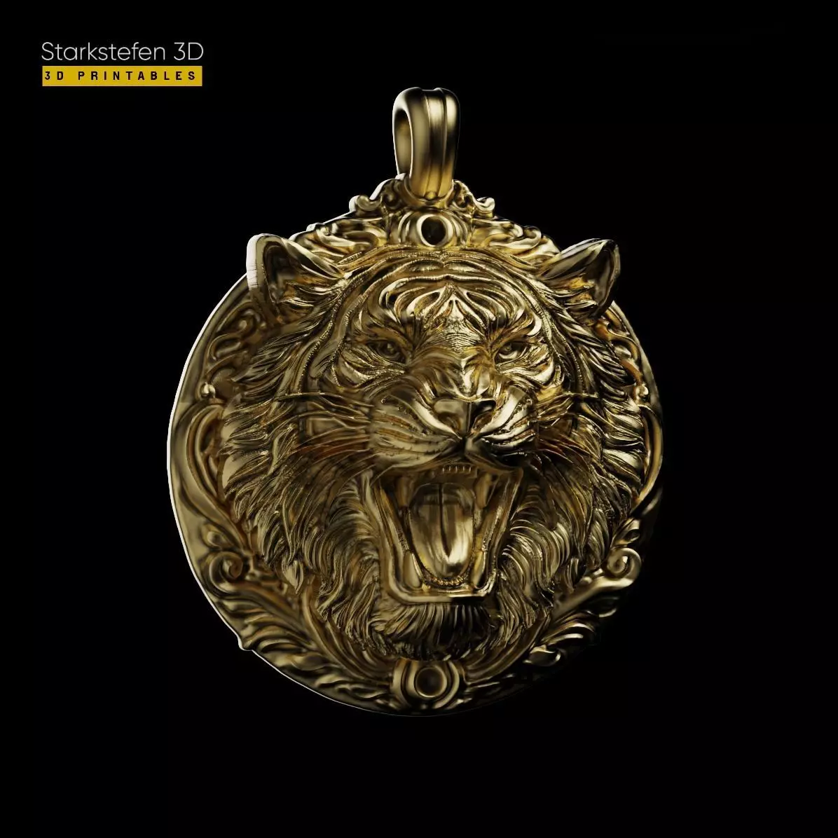 Tiger Pendant Design for 3D Printing 3D print model