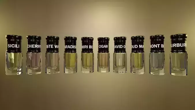 Oil perfume 3d bottle model