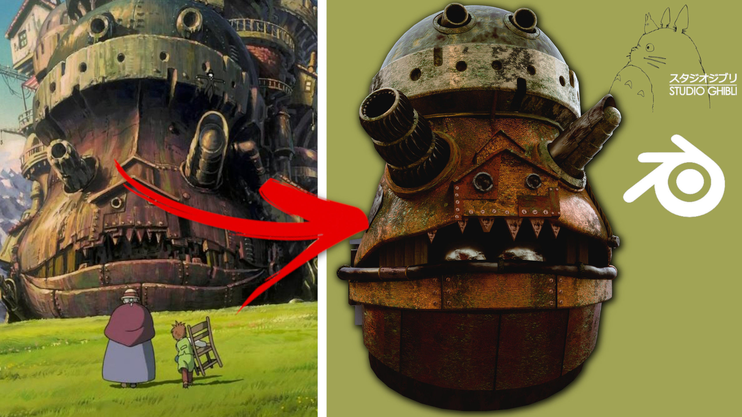 Howls Moving Castle Fully Custom Rigged Studio Ghibli 3D Model  3D model_13