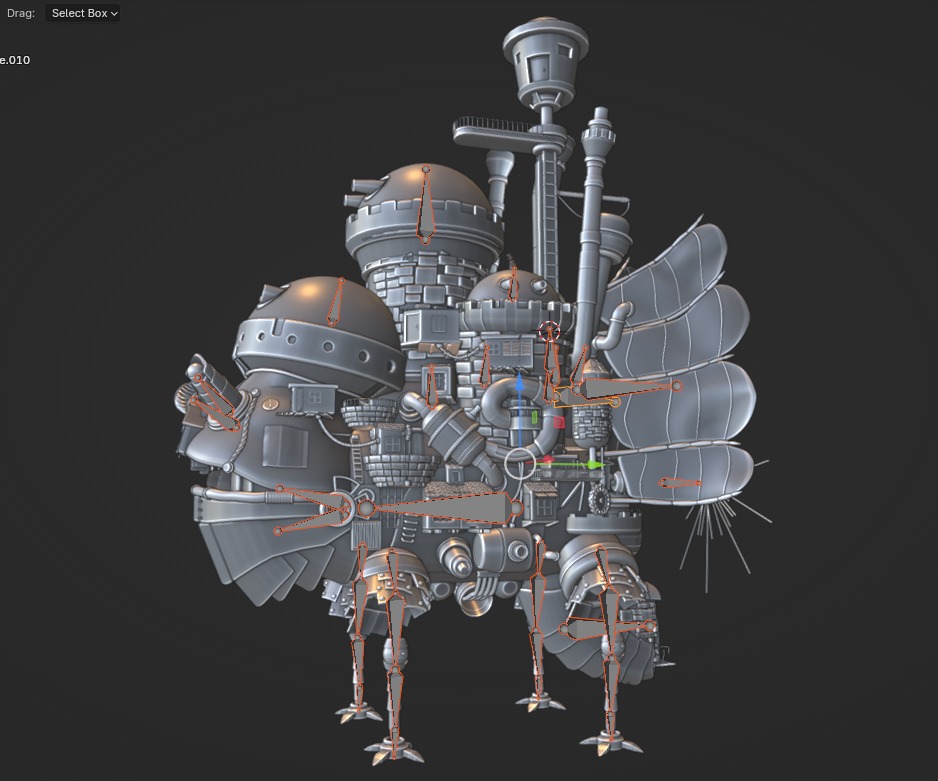 Howls Moving Castle Fully Custom Rigged Studio Ghibli 3D Model  3D model_4