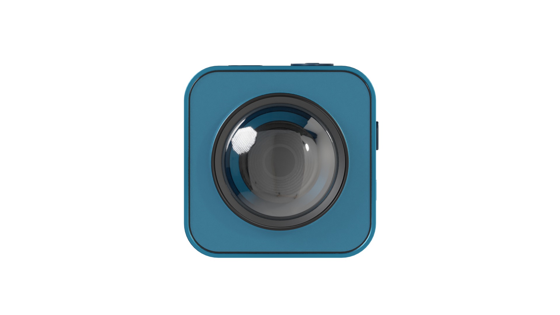 Blue Mini Action Camera Low-poly 3D model_7