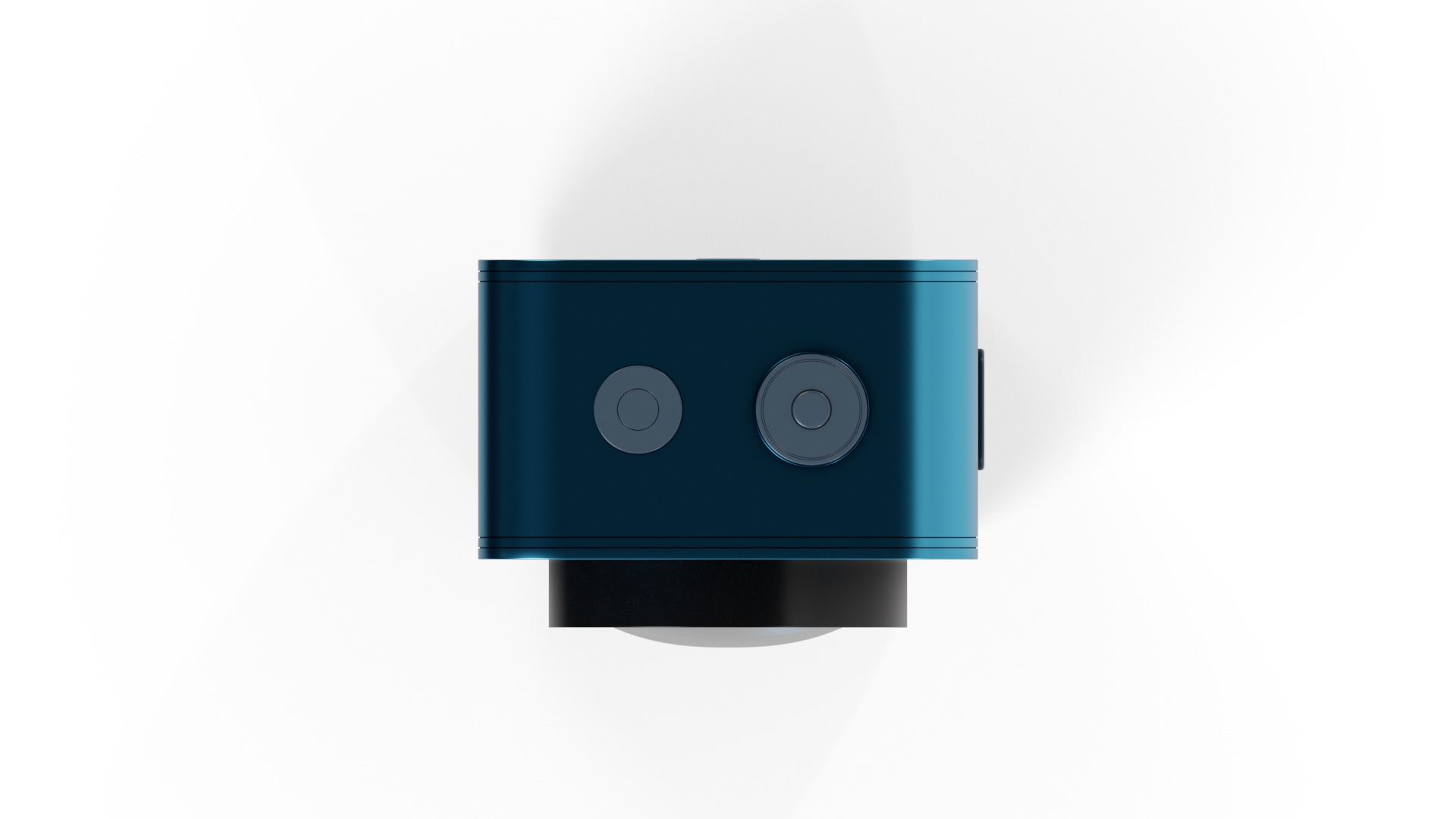 Blue Mini Action Camera Low-poly 3D model_10