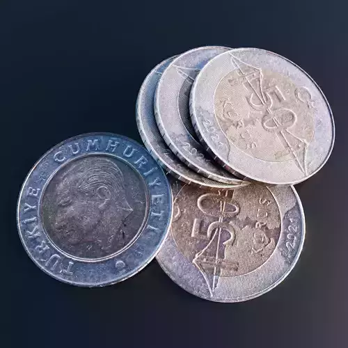 Turkish lira coin
