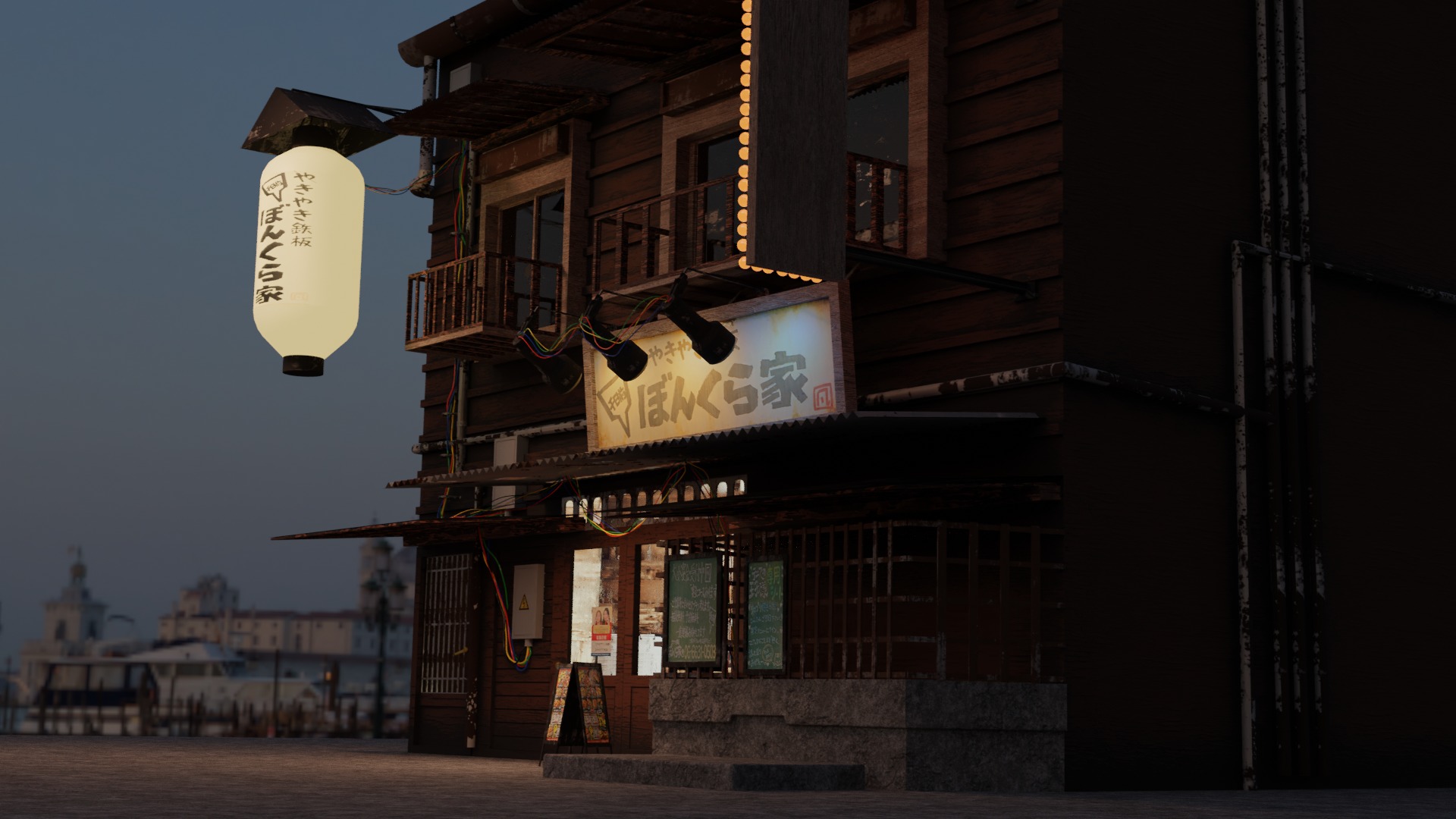 Japanese Shop Scene Low-poly 3D model_3