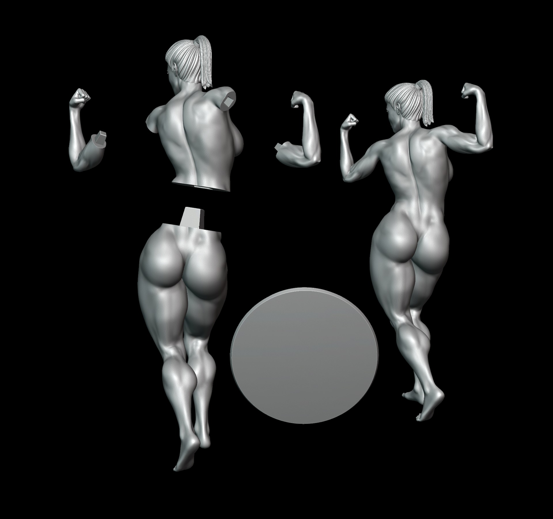 Fitness Girl - Body Art 3D print model_8