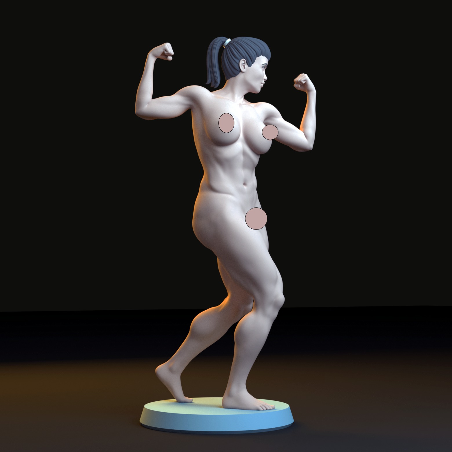 Fitness Girl - Body Art 3D print model_2