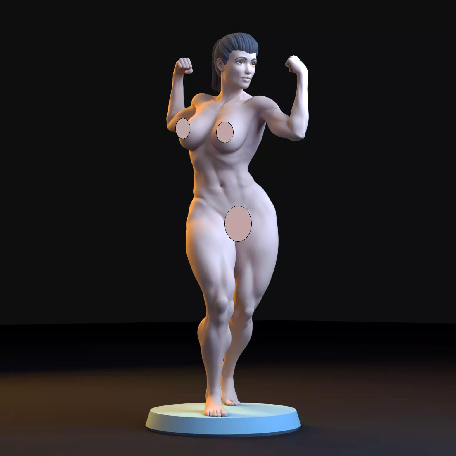 Fitness Girl - Body Art 3D print model_0