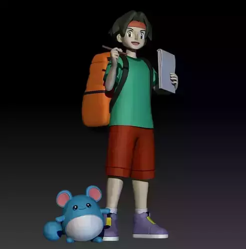 Pokemon Watcher Tracey Sketchit 3D print model