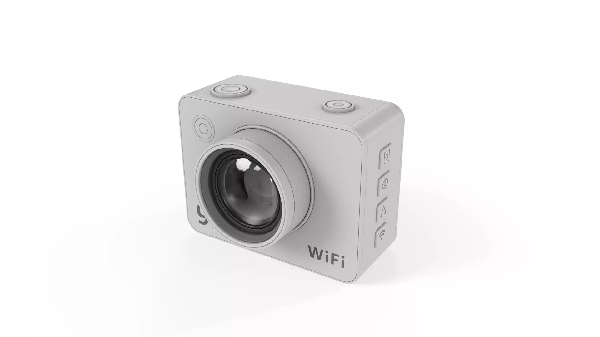 Action Camera Low-poly 3D model