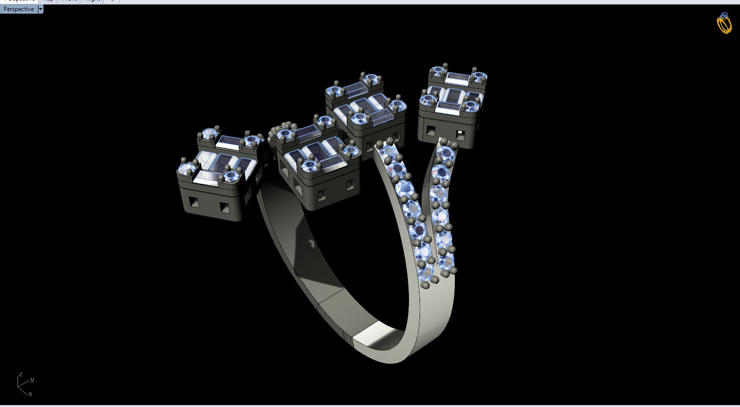 ring wedding 3D print model_7