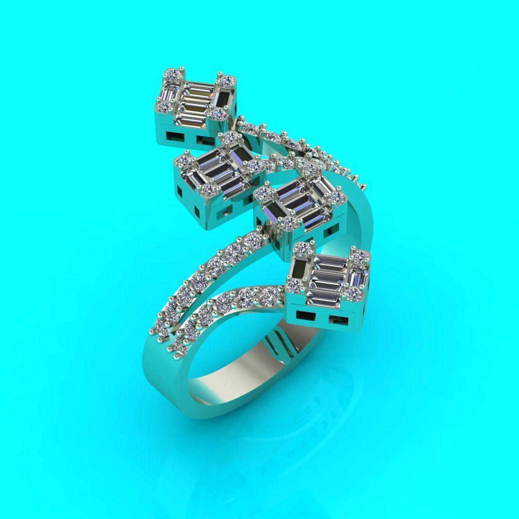 ring wedding 3D print model_2