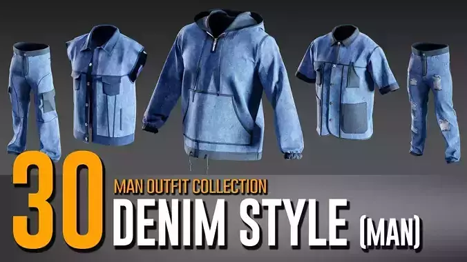 30 Man Denim Style Wear Collection- VOL 21