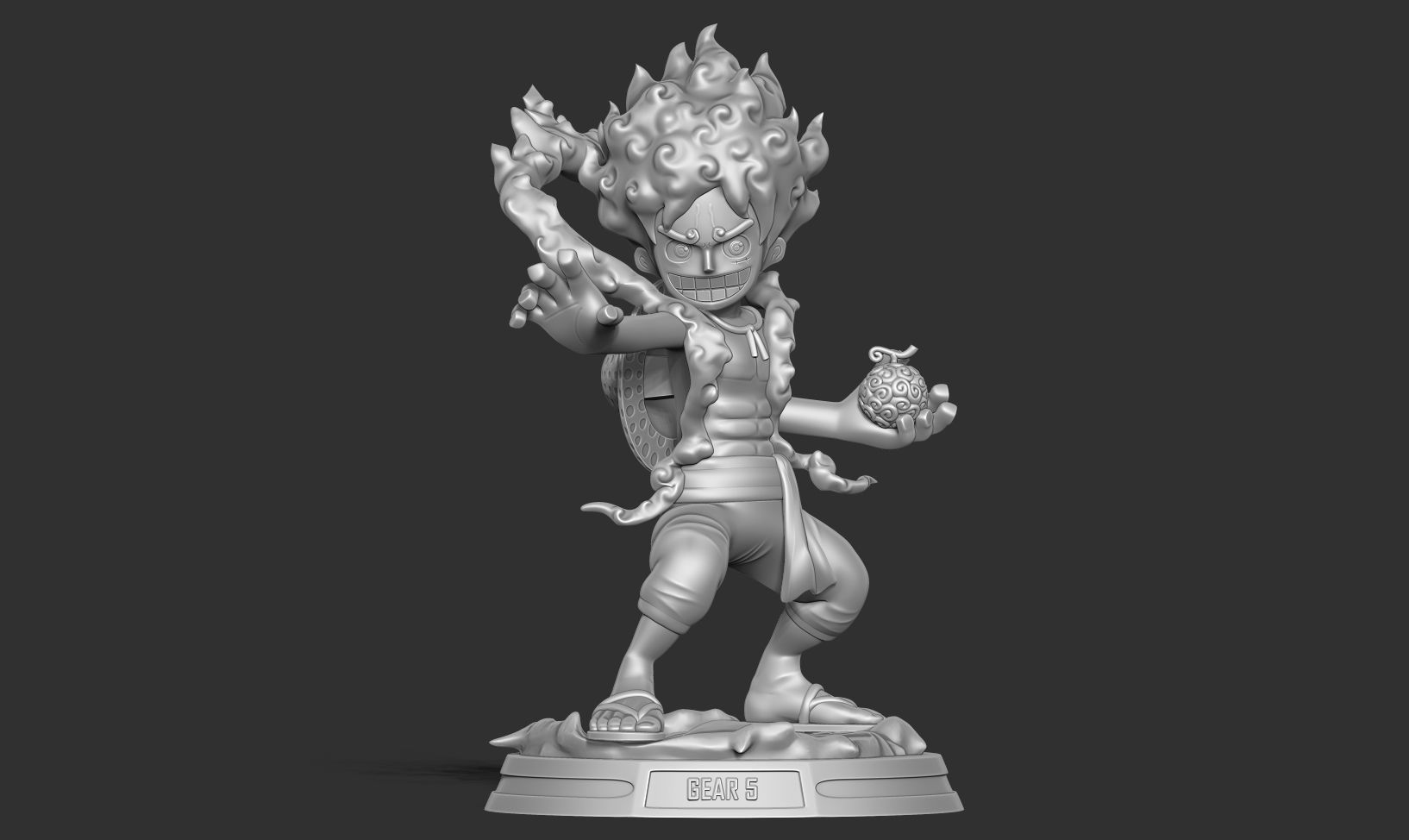 Kid Luffy Gear 5 3D print model_10