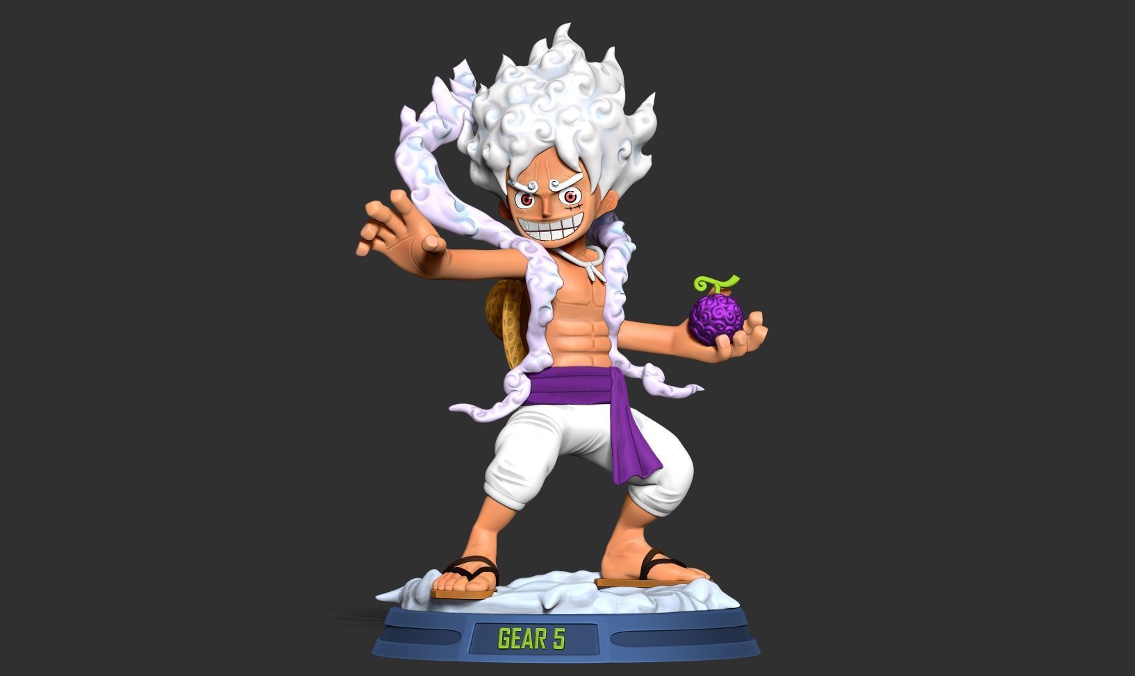 Kid Luffy Gear 5 3D print model_9