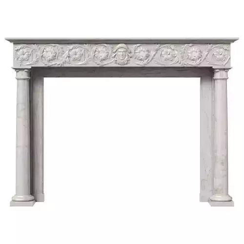 Antique 19th Century Marble Fireplace
